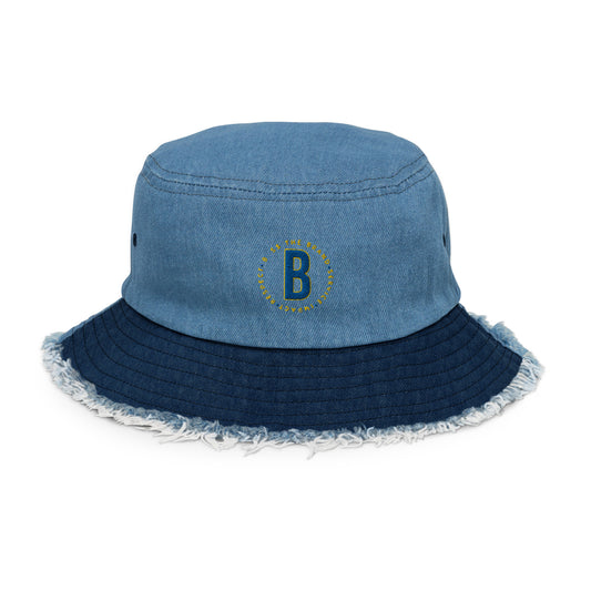 Boss The Brand Distressed Denim Bucket Hat